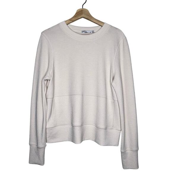 Prana Sunrise Sweatshirt Crewneck Pullover Long Sleeve Size Medium White - Picture 1 of 5